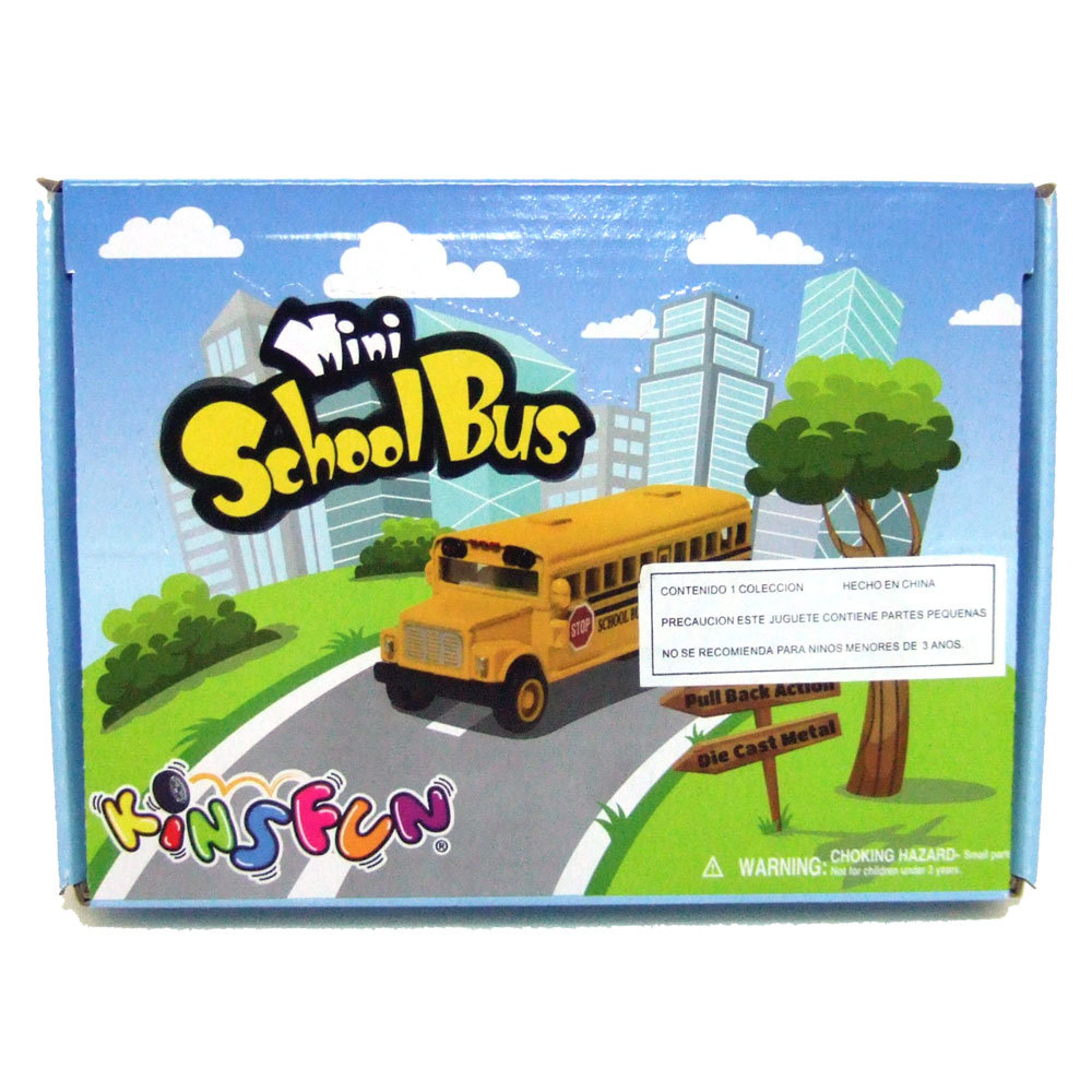 12 PCS 2.5 Inch Mini Yellow School Bus Diecast Model pull back action KT2523D