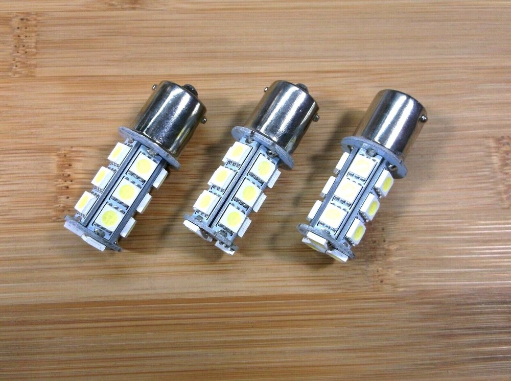 3 BBT Marine Grade 12 volt 18 White LED 1156 Light Bulbs