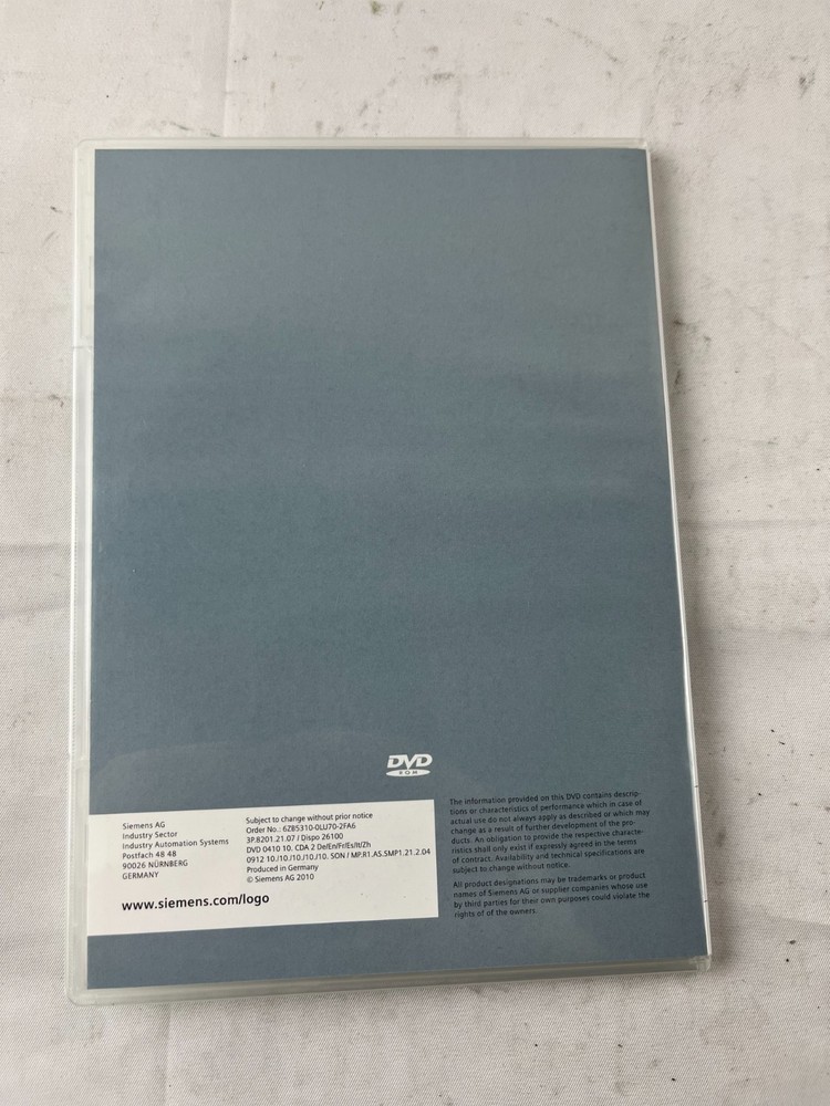 Siemens LOGO! Computer Based Training & Documentation DVD Collection CBT 11/2006