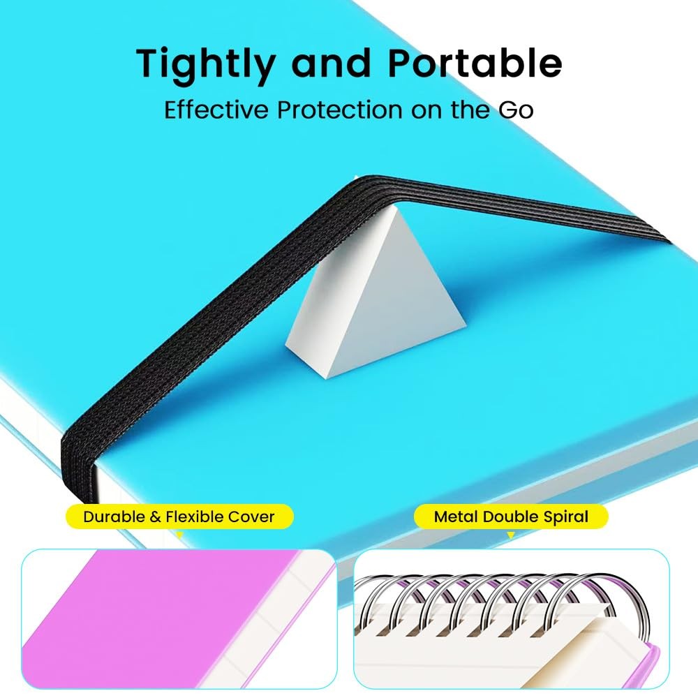 Small Pocket Notebook Journal, Mini Notepad Spiral Notebooks for Work School (Bl