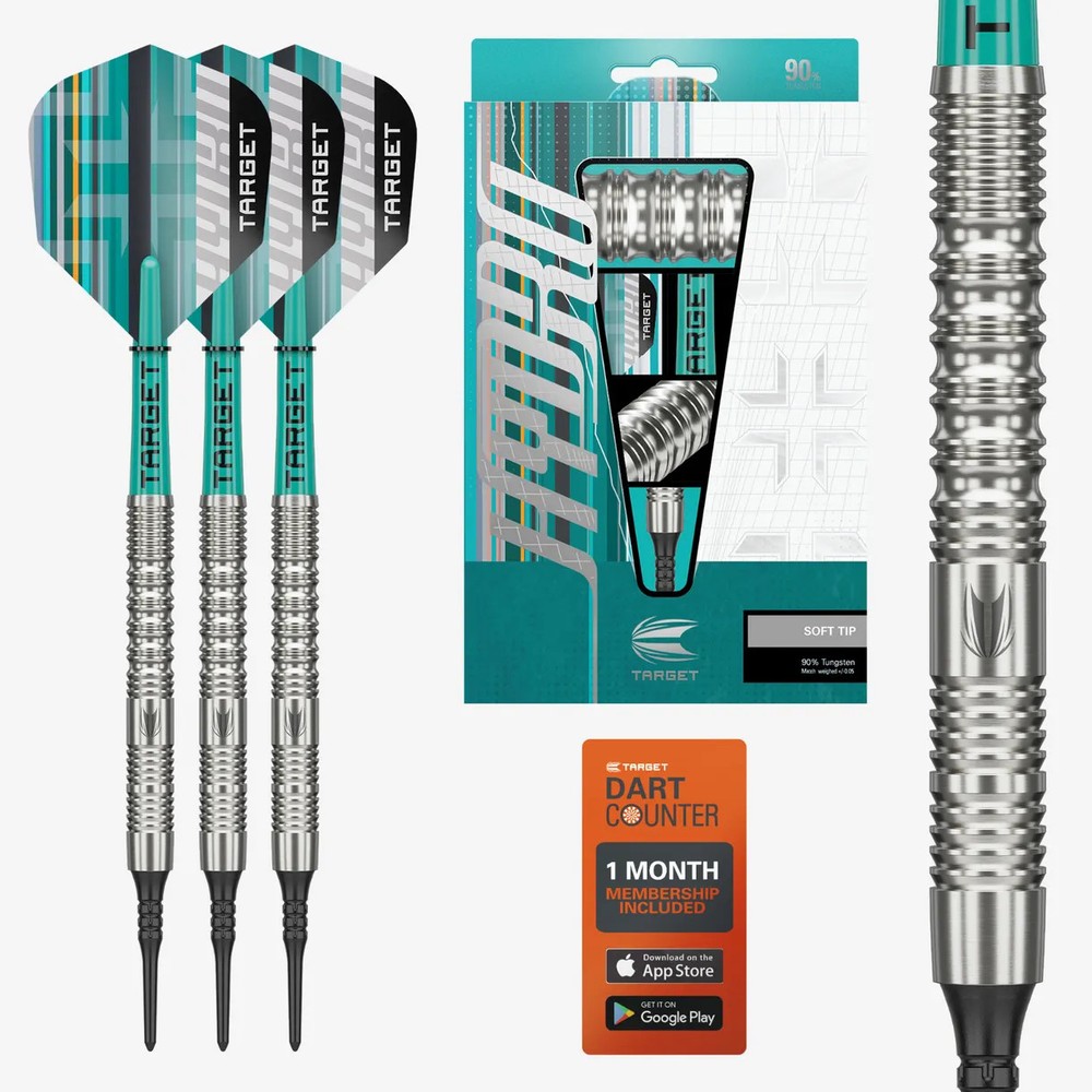 Target Hydro 12 Soft Tip Darts 90% Tungsten 18g