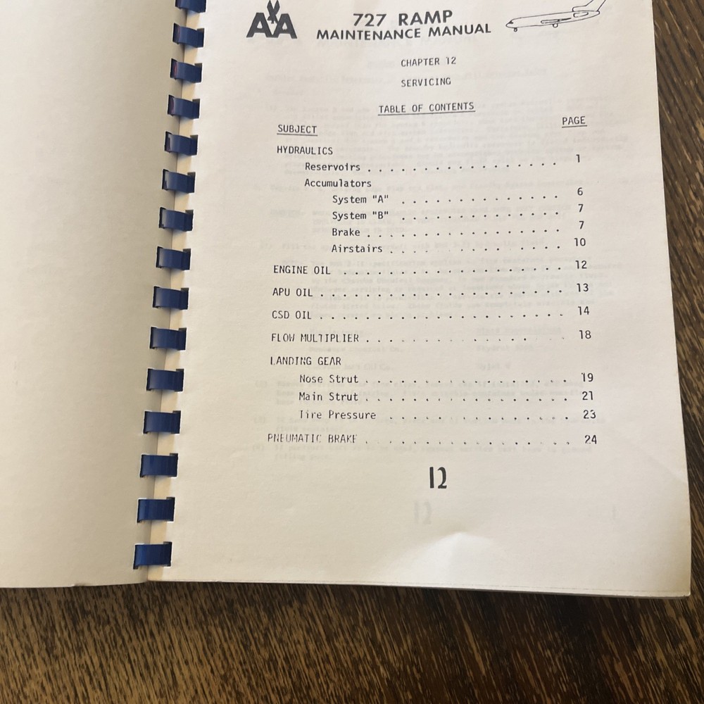 Boeing 727 Ramp Maintenance Manual