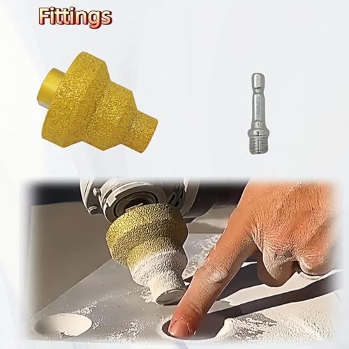 Diamond Step Drill Bit Set (20mm/35mm/50mm) - M10 Thread Hole Opener for Tile,