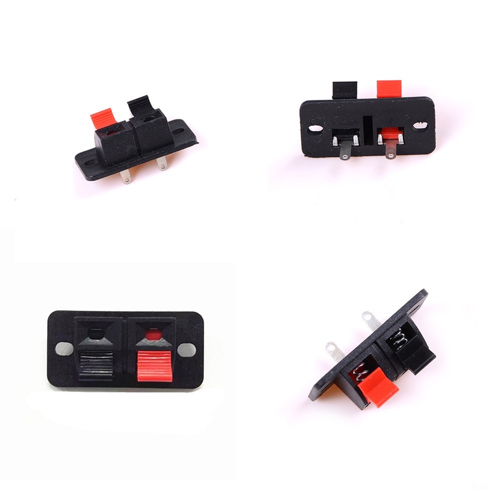 5x 2 Position Push in Jack Spring Load Audio Speaker Terminal Panel Connector“iy
