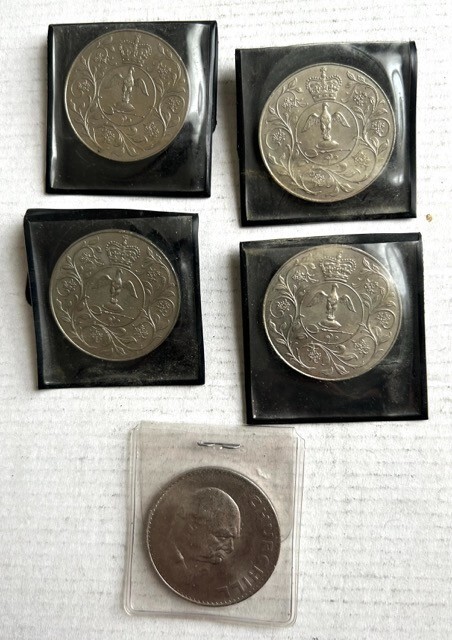 GREAT BRITAIN 5 COINS CROWNS
