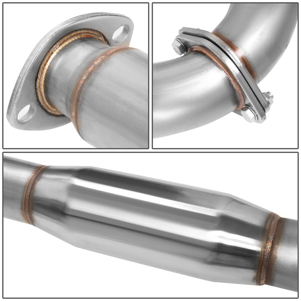 4"BURNT MUFFLER TIP STAINLESS EXHAUST CATBACK SYSTEM FOR 00-05 MIT ECLIPSE V6