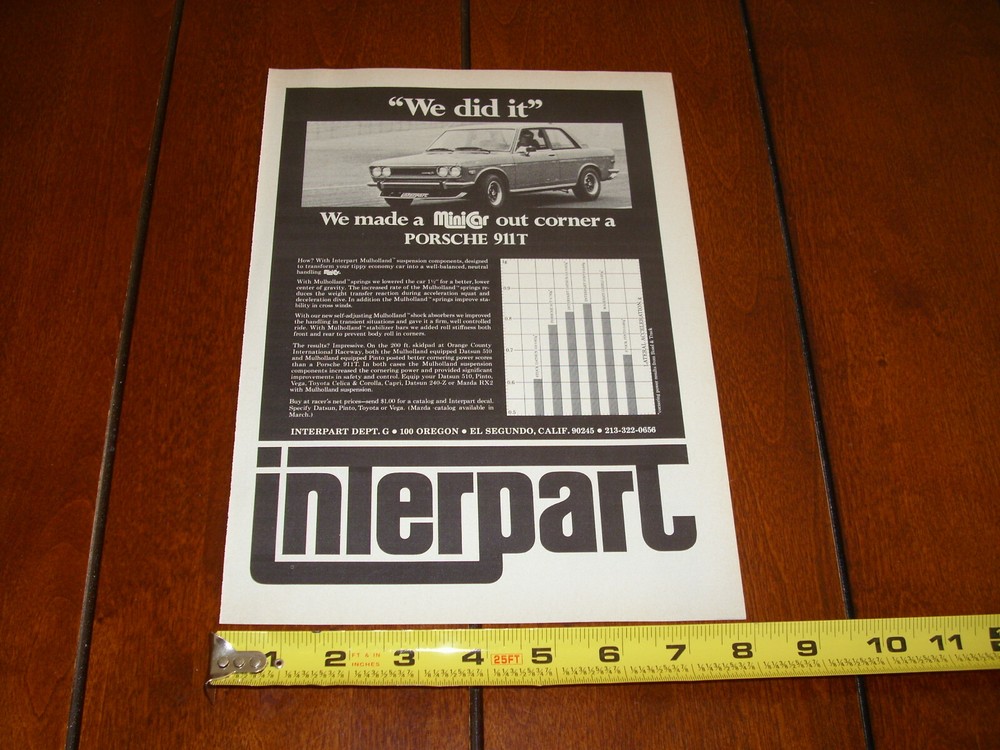 DATSUN 510 INTERPART ORIGINAL 1973 AD