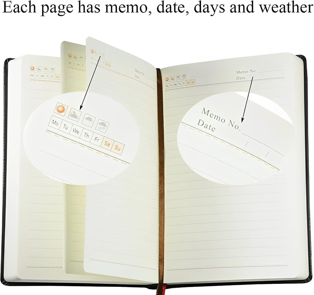 Thick Leather Journal Notebook 720 Pages Retro Thick Lined Paper Writing Journal