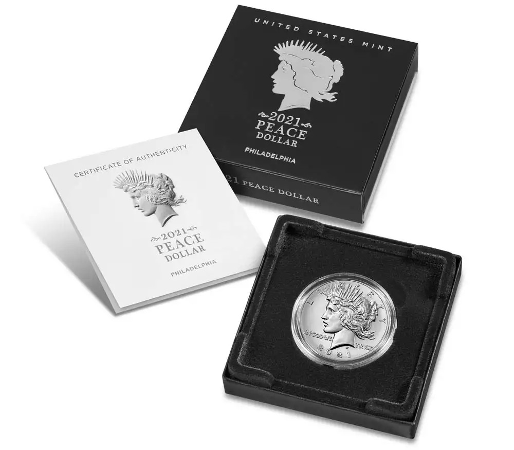 2021 Peace Dollar with Box and COA