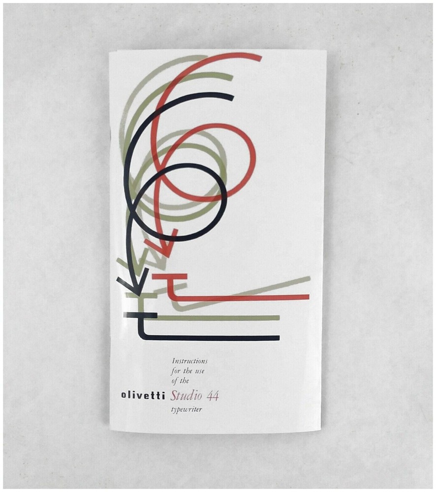 Olivetti Studio 44 Typewriter Owner's Manual User Manual Instruction Manual