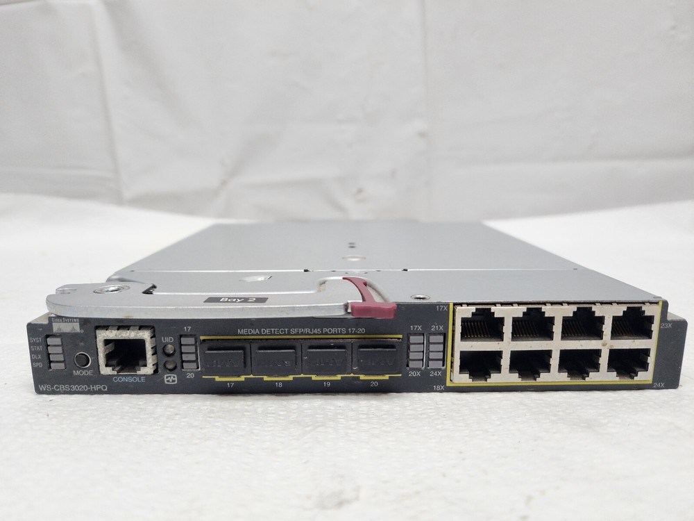 Cisco Catalyst WS-CBS3020-HPQ V02 Blade Switch Module - Good Condition - Used