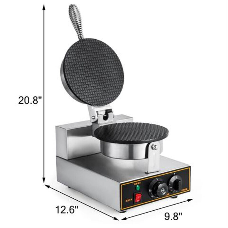Electric Ice Cream Cone Maker Machine 110V Non-stick Single Head Egg Roll Maker