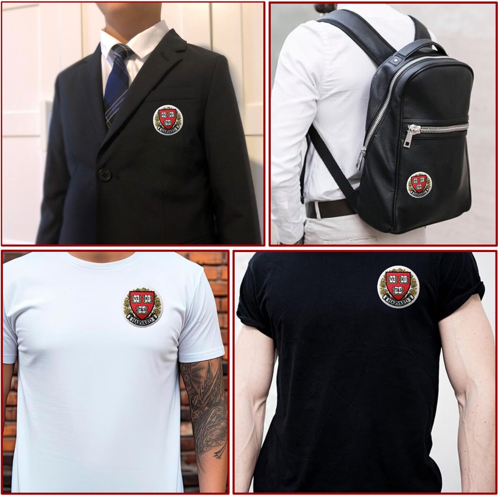 Harvard University Logo Iron On Patch - Sew Patch - Embroidered Patch 4"x4"