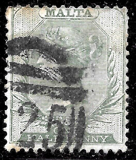 1885 MALTA SC#8 "QUEEN VICTORIA"🔥 USED VF