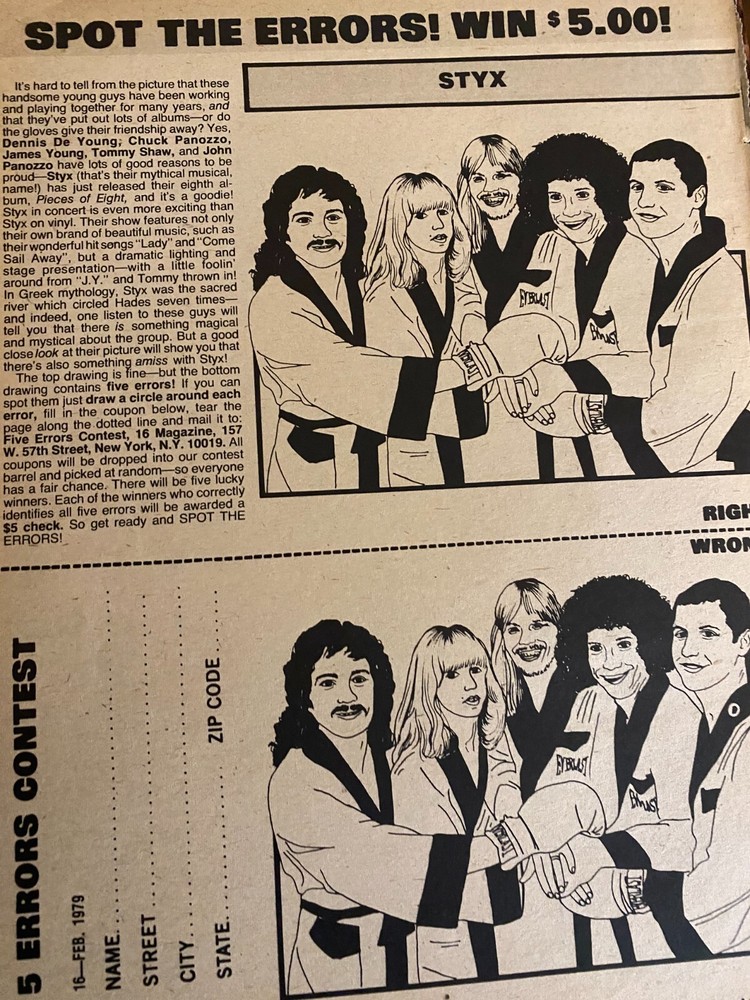 Styx, Full Page Vintage Clipping