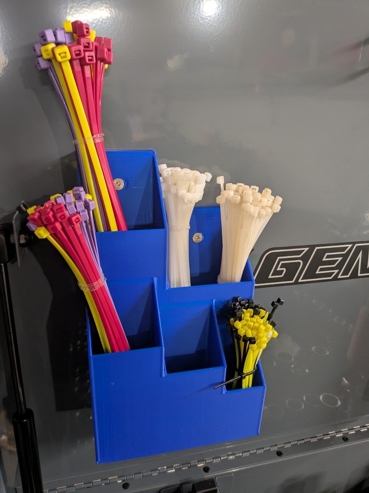 Magnetic Zip Tie Holder 3D Printed