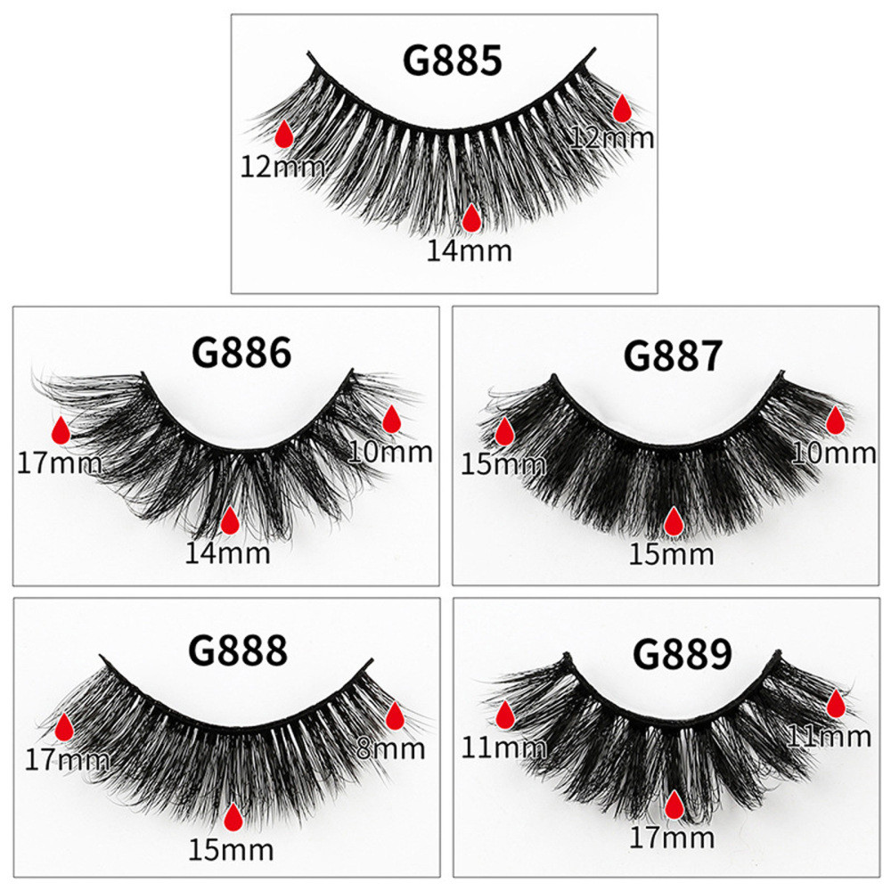 8 Pairs Super Curl Simulation False Eyelash Lightweight Thick Fluffy Multi-level