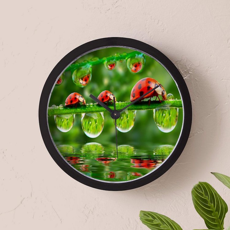 CafePress Ladybug 10" Wall Clock (1553382469)