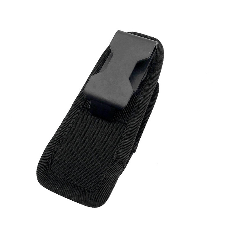 Tactical 360 Degrees Rotatable LED Flashlight Holder Torch Carry Belt Nylon Case