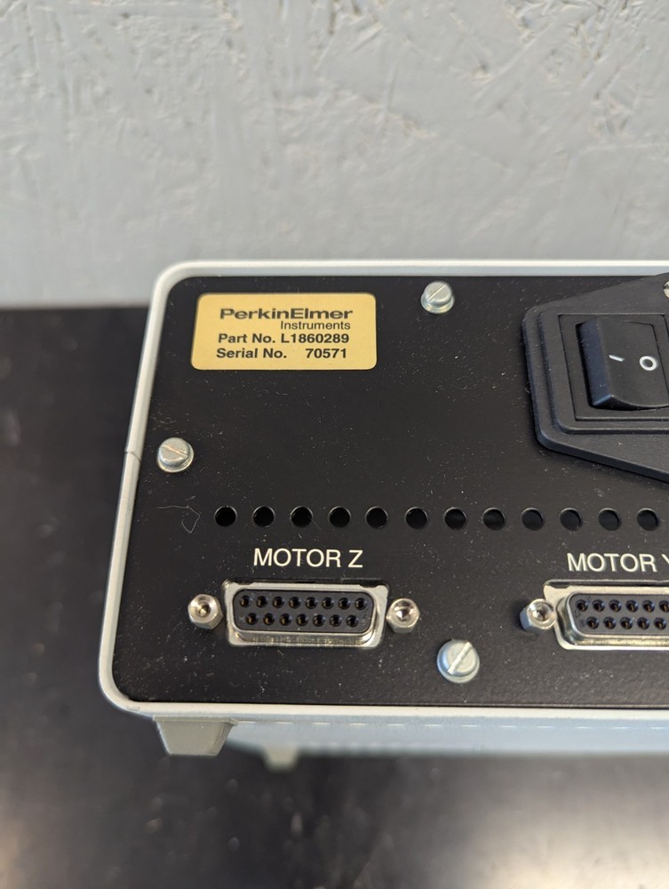 PE Perkin Elmer Microscope Stage Controller & L1861857 Motorized Stage Joystick