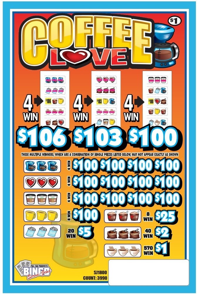 NEW pull tickets COFFEE LOVE - Instant Tabs