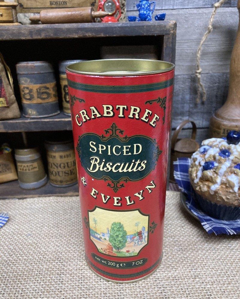 VTG Crabtree & Evelyn Biscuits Empty Container 1997 London Store Display Prop