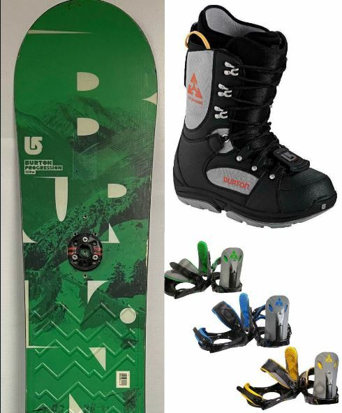 Burton 140-164CM Snowboard Package Bindings Boots ALL Sizes Custom Carbon Cruzer