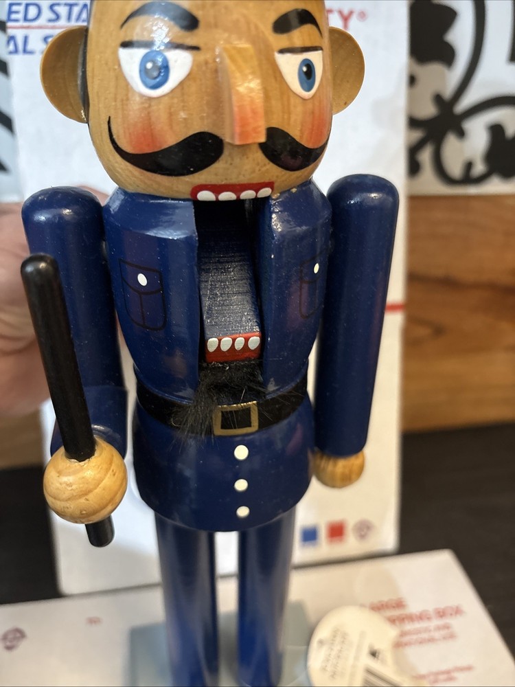 Vintage Policeman Christmas Nutcracker 14.5”
