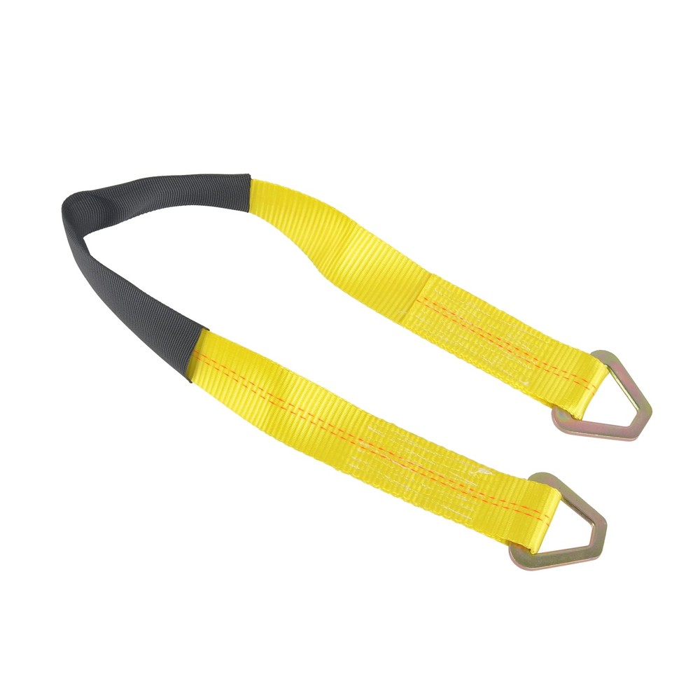 2 Ton 2 Hook Ratchet Come Along Puller & 2'' X 36" Axle Tie Down Strap w/ D Ring