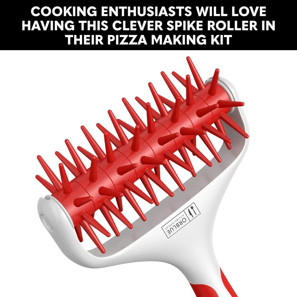 Pizza Dough Docker, Pastry Roller with Spikes, Pizza Docking Tool for Home & Com