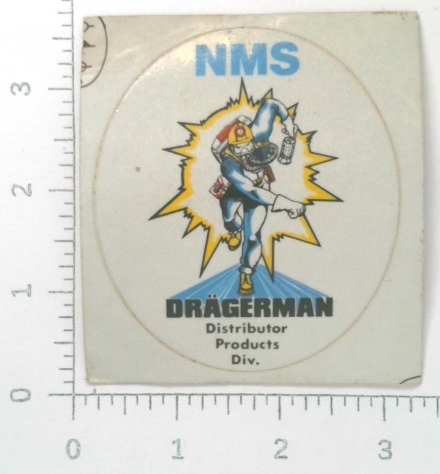 Vintage NMS Dragerman Mining Safety Sticker Decal