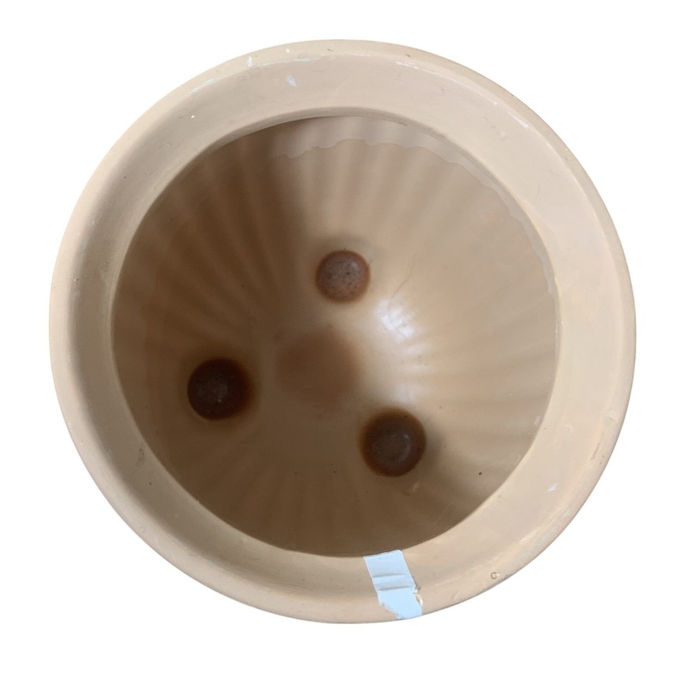Three-Footed Small Striped Ceramic Clay Planter – Indoor/Outdoor