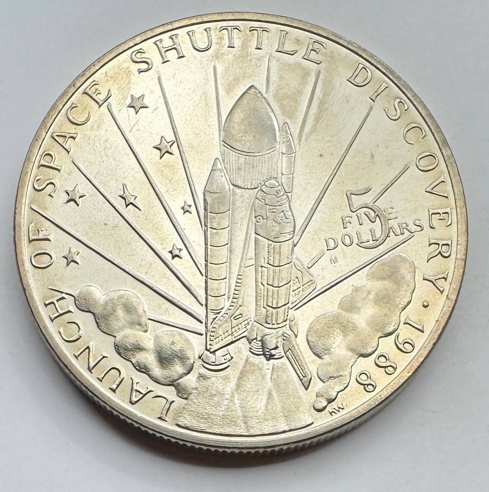1988 Marshall Islands 5 Dollars - UNC - Five - $5 - Space Shuttle Discovery