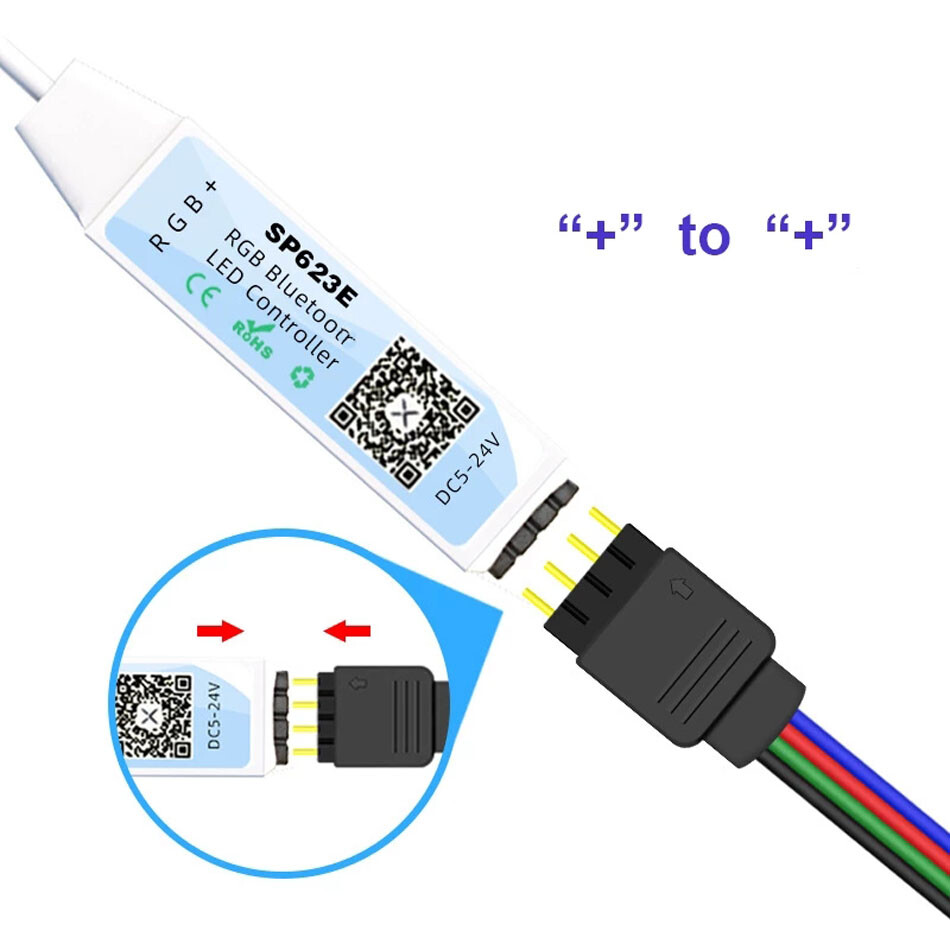 WS2812 RGB LED Strip Smart APP Controller SP623E SP621E Bluetooth-compatible