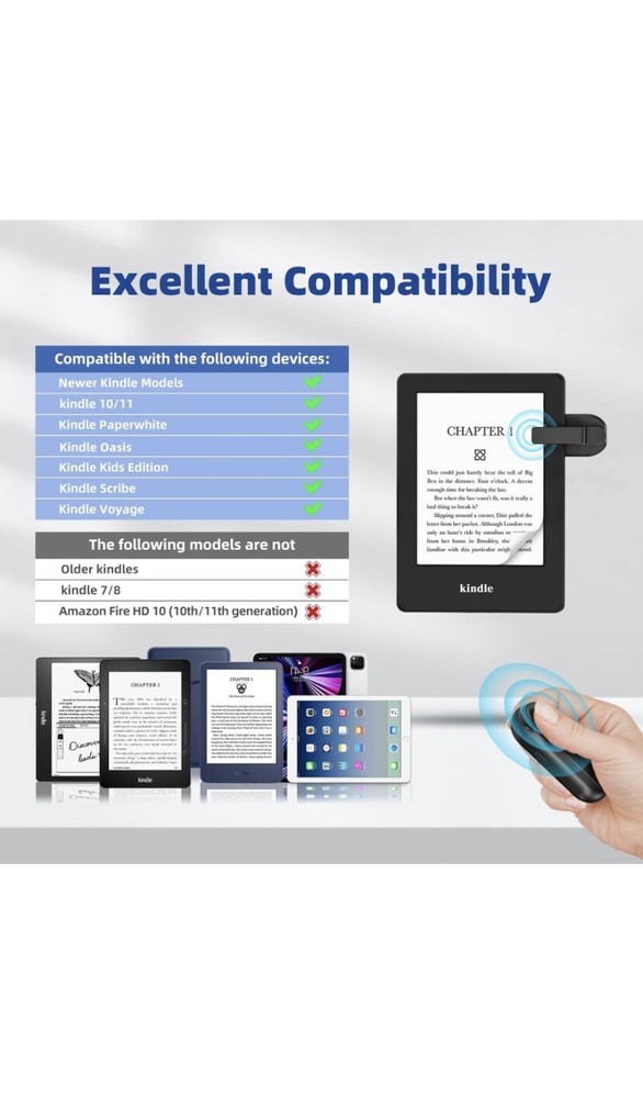 RF Remote Control Page Turner for Tablets