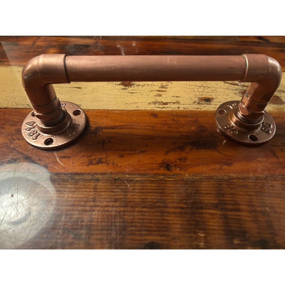 copper drawer pulls/towel bar handcrafted