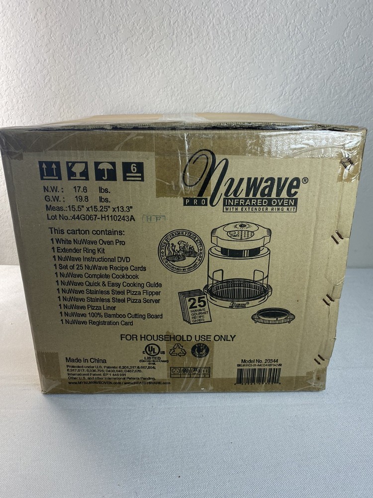 Nuwave Pro Infrared Oven With Extender Ring Kit Model 20344 ~ White ~ NIOB