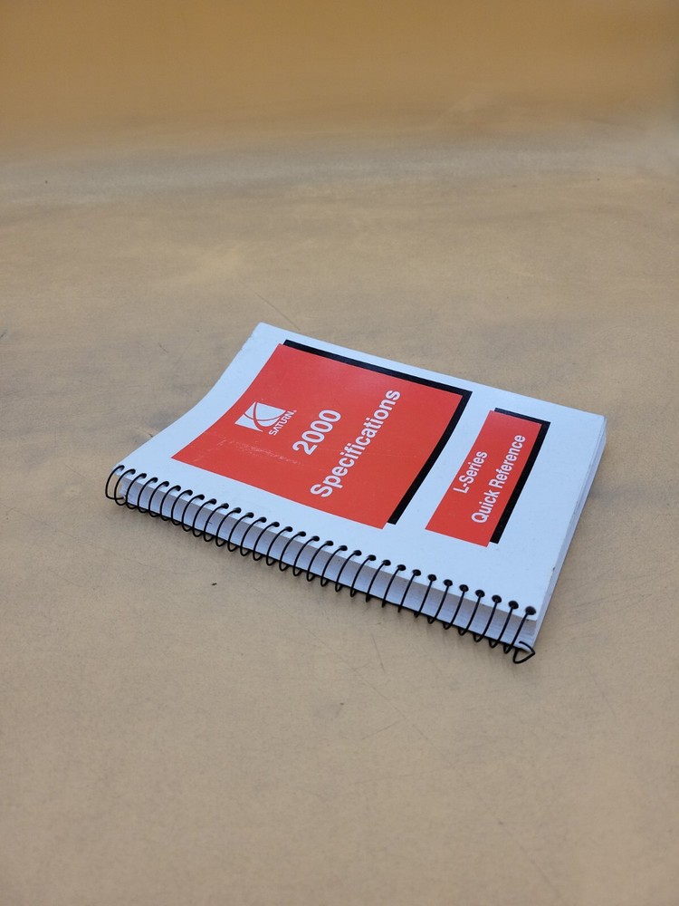 2000 SATURN L SERIES QUICK REFERENCE SPECIFICATIONS GUIDE MANUAL BOOK