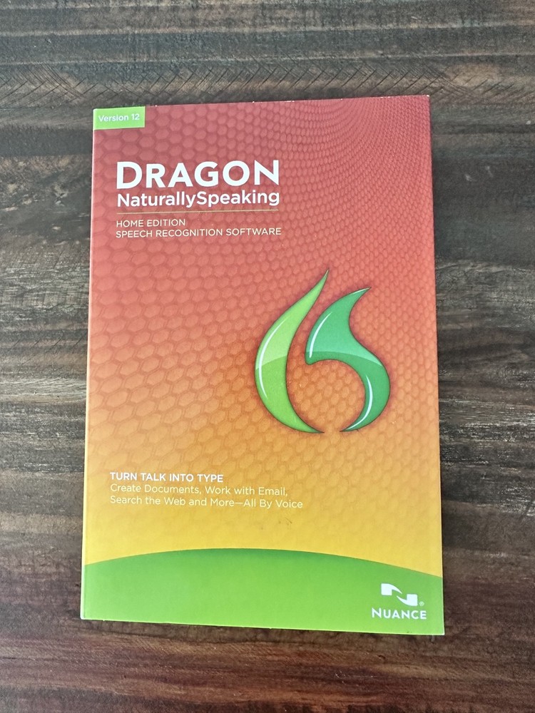 Naturally Speaking 12 Home Edition Speech Recognition Software. New, open box.