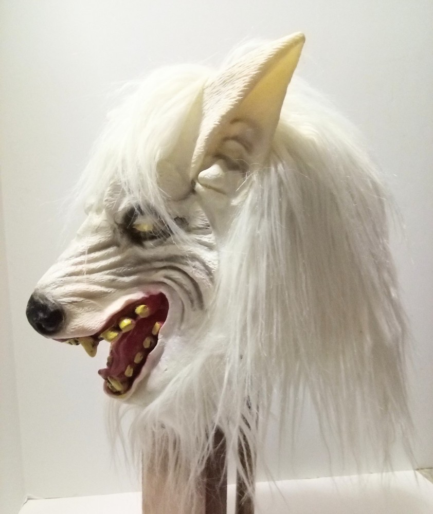 White Soft Rubber Wolf Mask