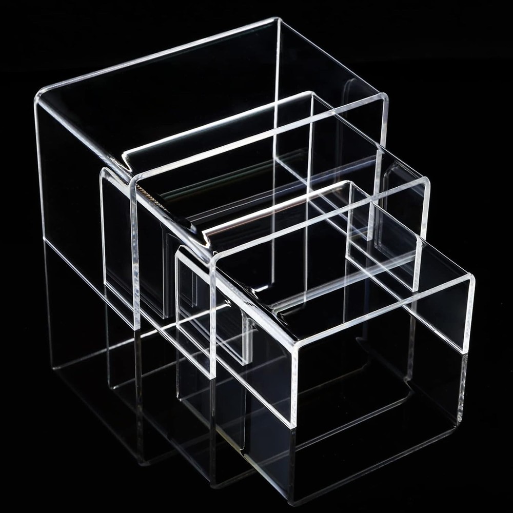 Versatile 2 Sets of Clear Acrylic Risers: Small and Elegant Display Solutions