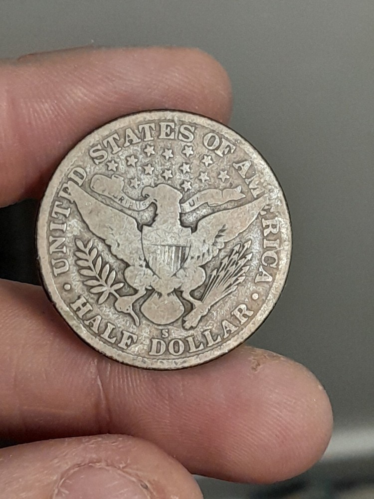 1915- S Barber Half Dollar