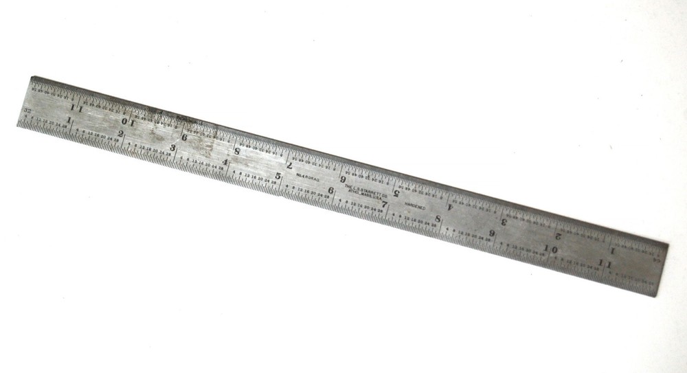 Starrett Protractor Head, Center Finder, and 12" Blade