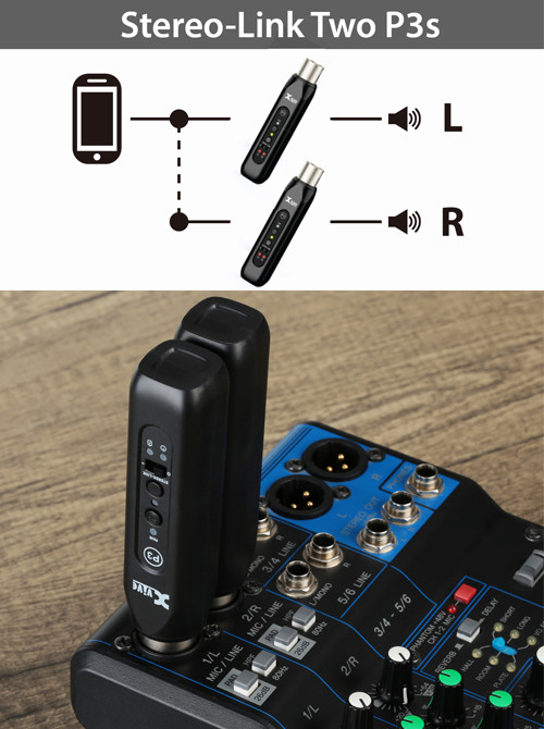 Xvive P3D Wireless XLR Bluetooth Receiver Bluetooth for Mixer, Active PA