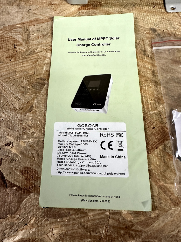 GCSOAR GCIT6024(10Li) mppt solar charge controller 60a
