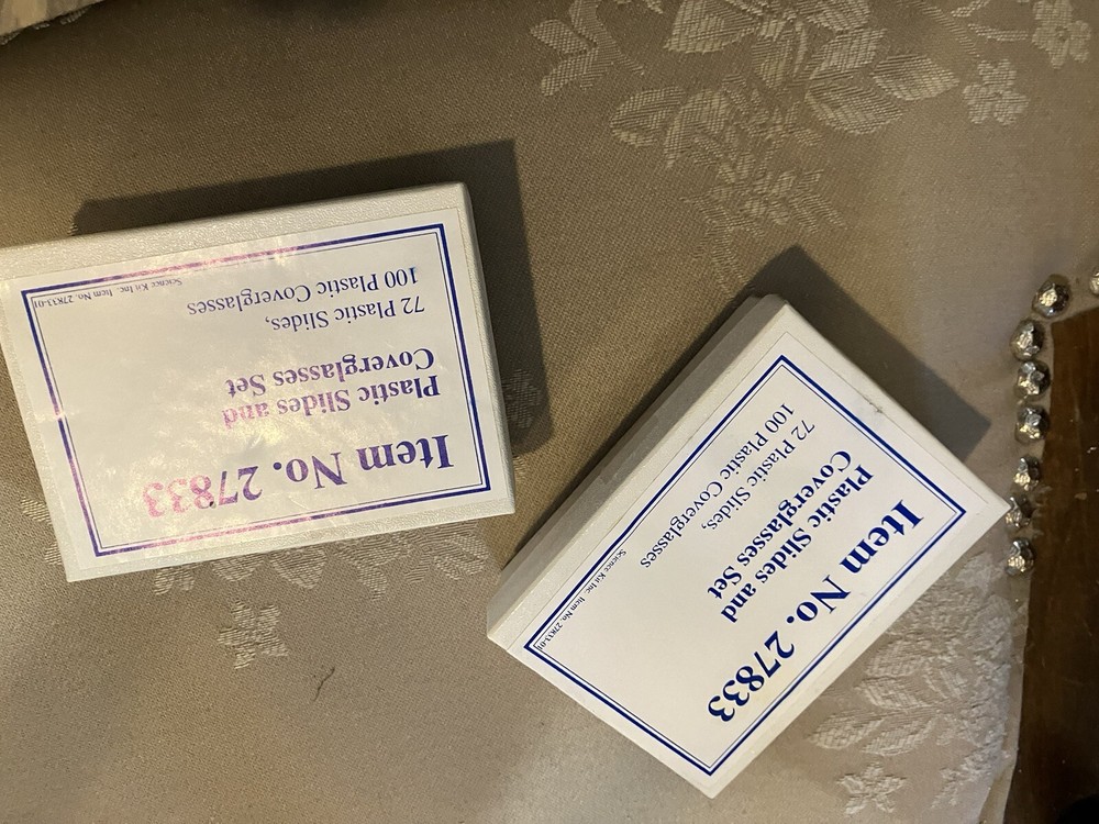 2 Microscope Plastic Slides and Covers Slides for Science 72 Slides & 100 Covers