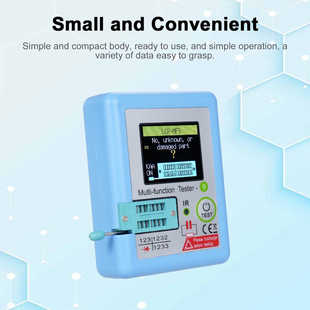 1--MF9 1.8'' TFT LCD Display Multi-meter Transistor Tester Diode Triode