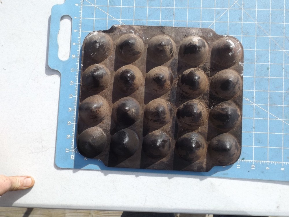 Old Mining Nipple Ingot Crucible Cast Iron Pan Tray