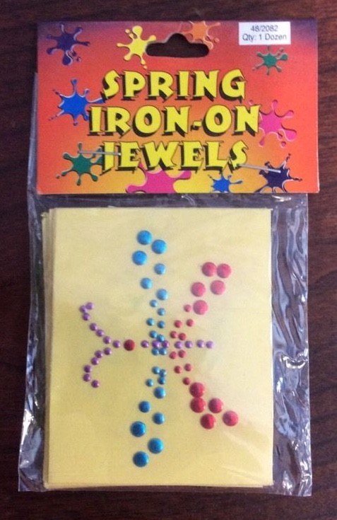 Spring Iron-On Jewels Pack of One Dozen