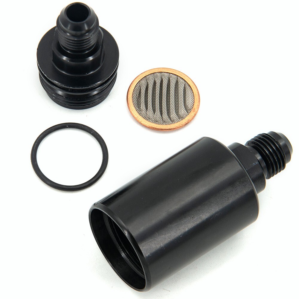 Universal 6AN High Flow Inline Fuel Filter Removable Cleanable With Mesh Screen